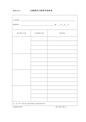 《公路养护工程质量检验评定标准》部分规范表式.doc