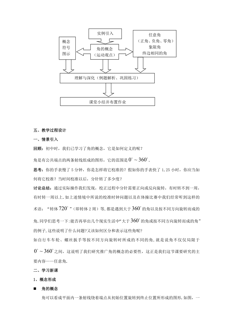 数学：51《任意角及其度量》教案（沪教版高中一级 第二学期）.doc_第2页