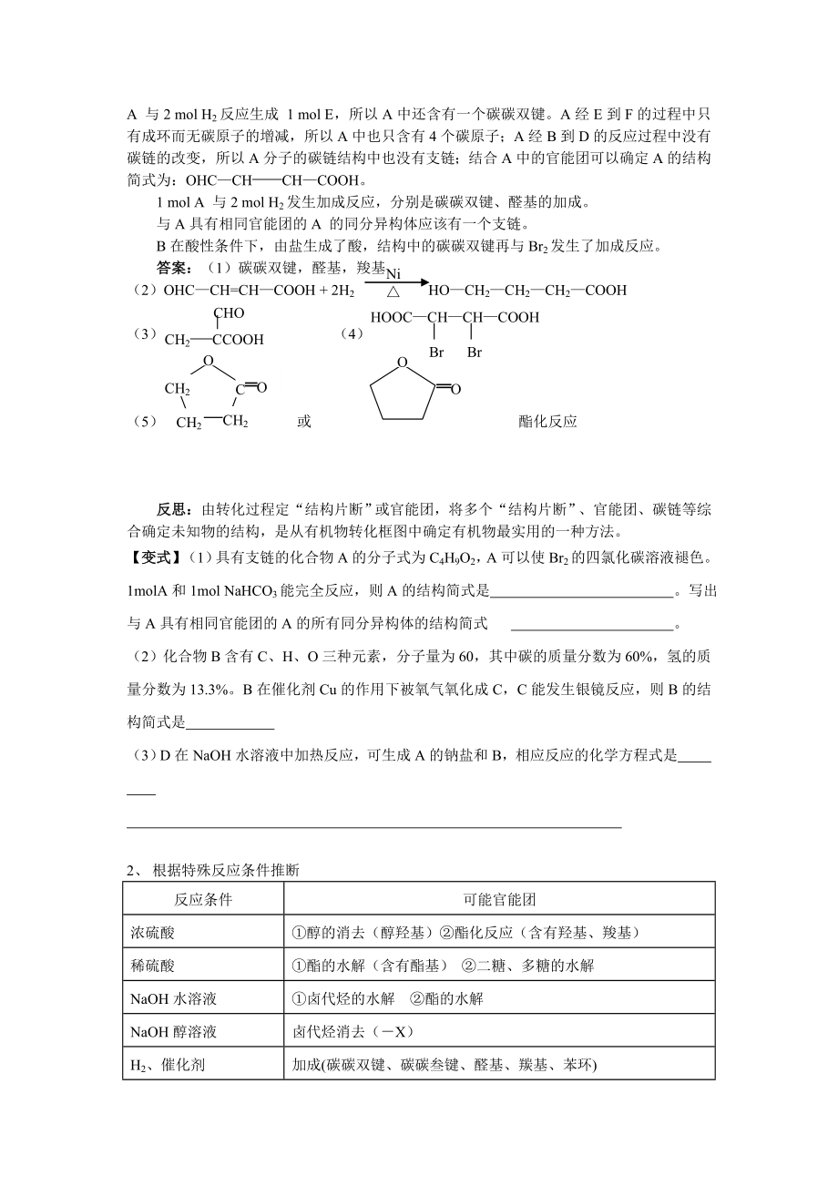 高三化学高考专题复习有机合成与有机推断题的解题方法和技巧.doc_第2页