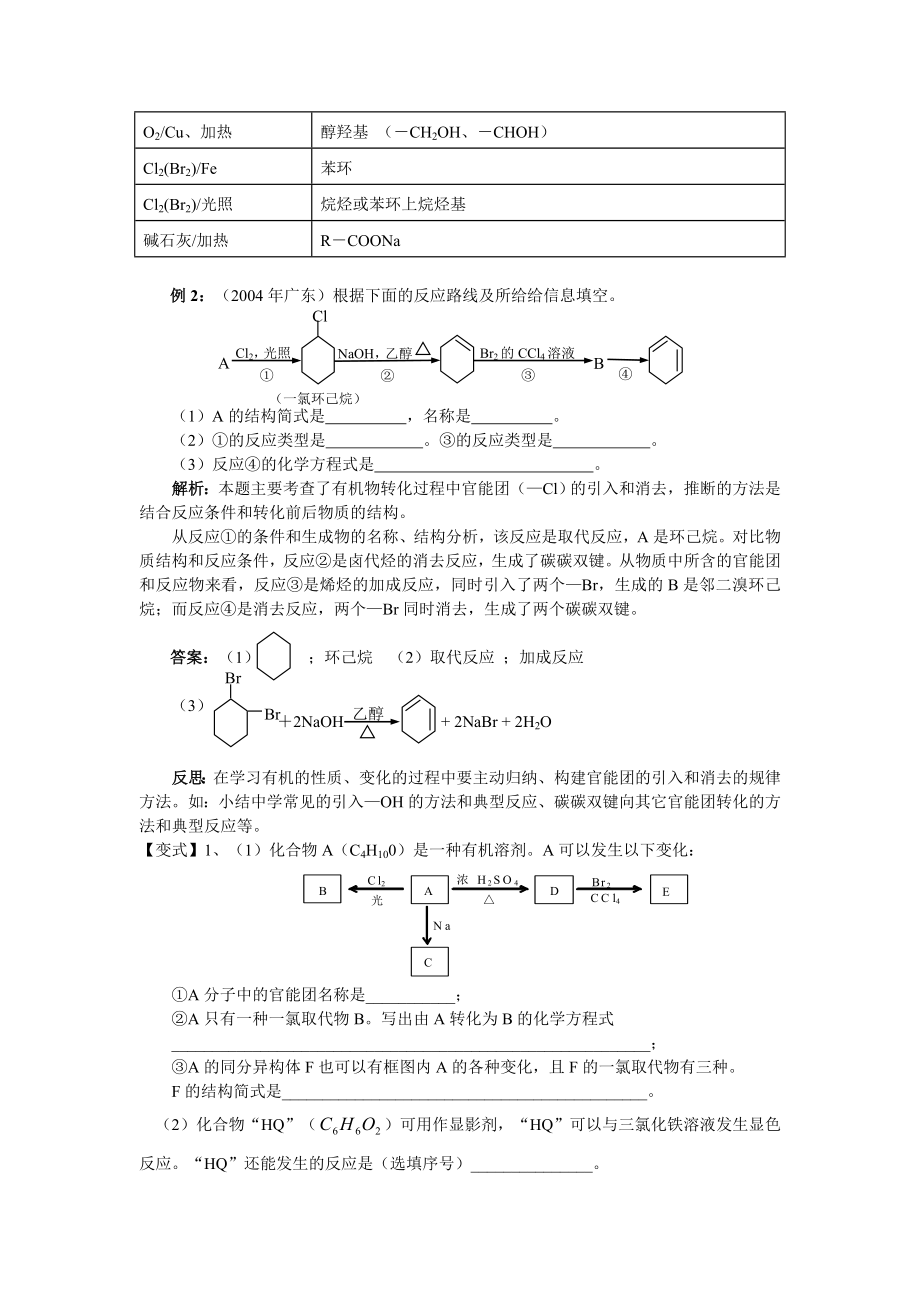 高三化学高考专题复习有机合成与有机推断题的解题方法和技巧.doc_第3页