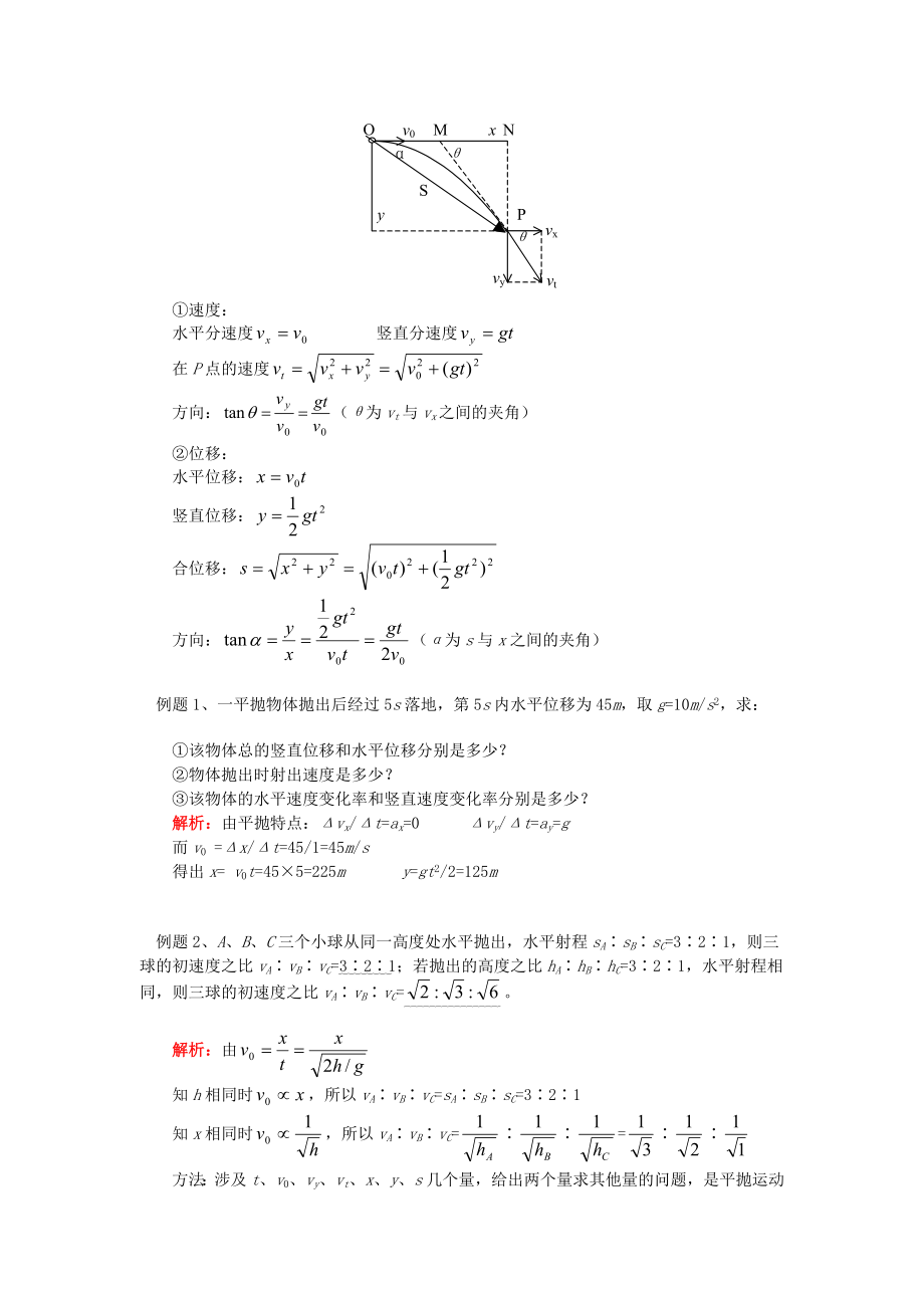 高三物理平抛运动知识精讲.doc_第2页