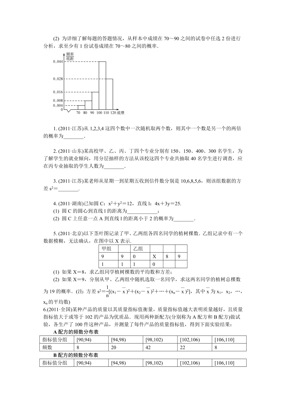 高三数学专题概率与统计、算法、复数.doc_第2页