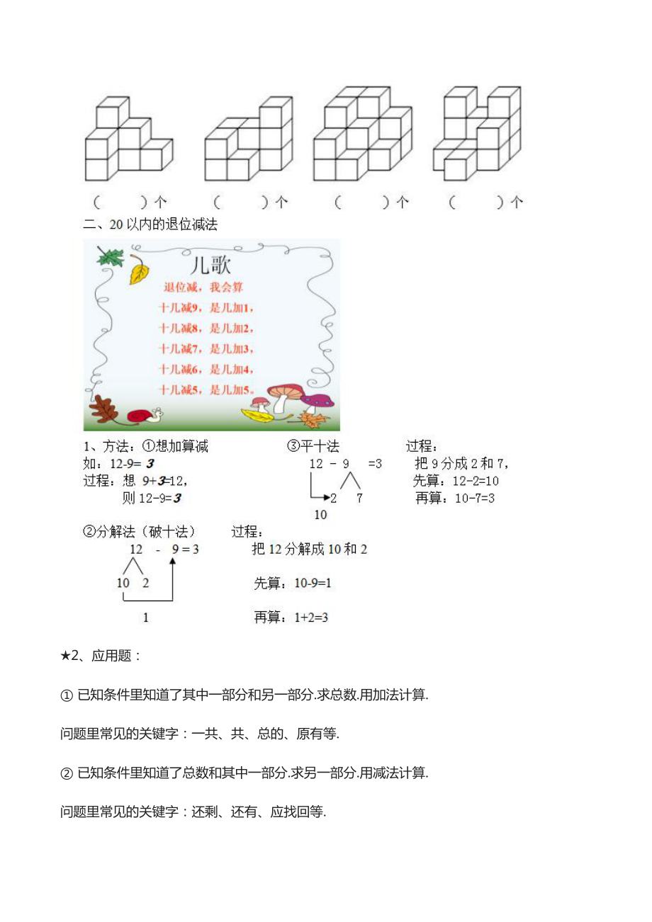 人教版小学一年级数学下册-重点.docx_第3页