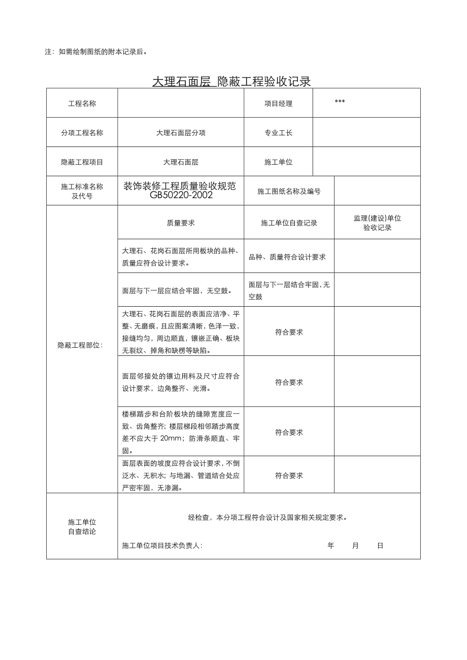 全套办公楼装饰装修隐蔽工程验收记录文本表.doc_第3页