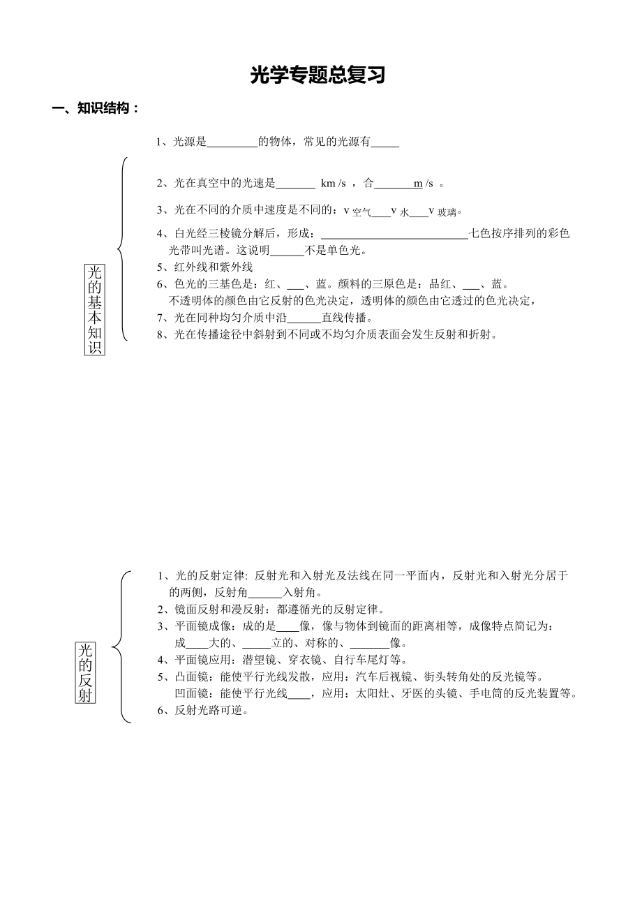 中考的物理光学专题复习.doc_第1页