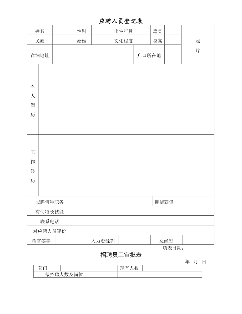 人事表格大全(实用版).doc_第1页