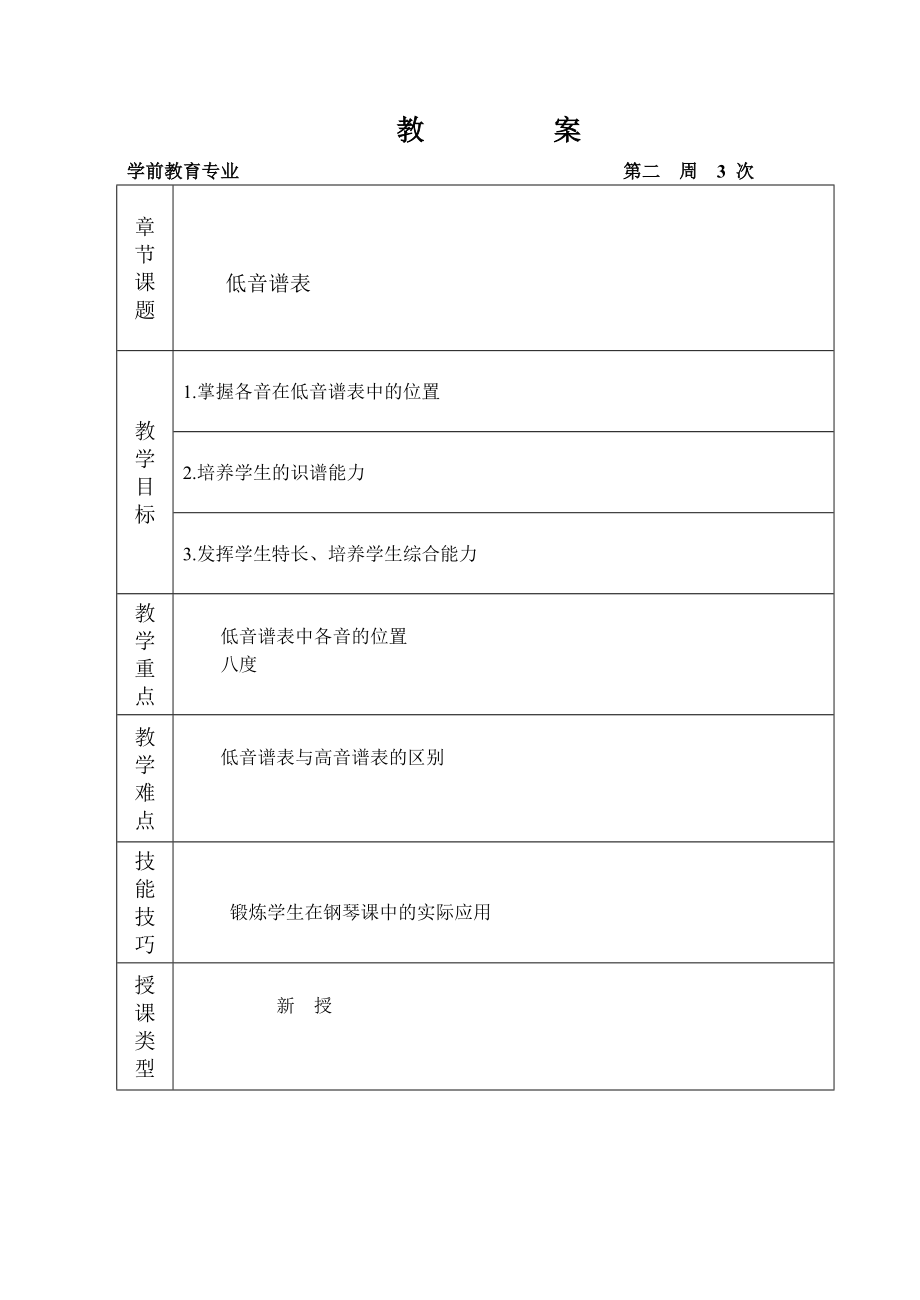 低音谱表学前教育专业乐理教案.docx_第2页