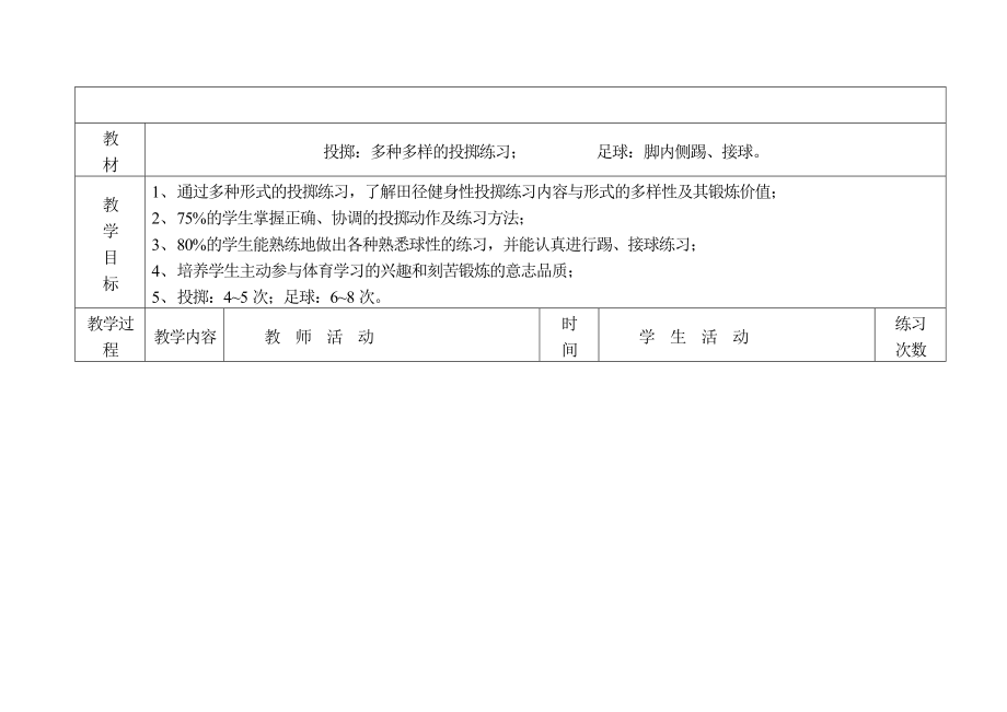 初中体育课优秀教案全集.doc_第1页