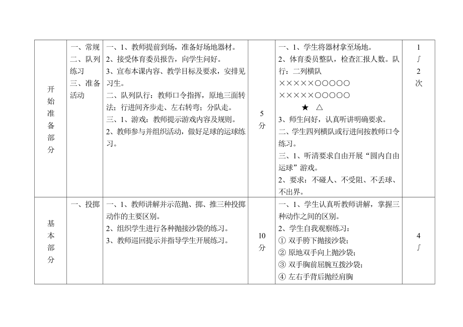 初中体育课优秀教案全集.doc_第2页