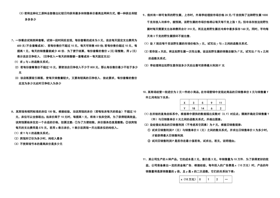 中考数学利润问题专题训练(一).doc_第2页