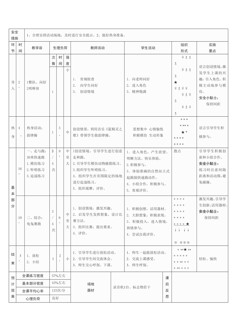 二年级体育30米快速跑教学设计.doc_第3页