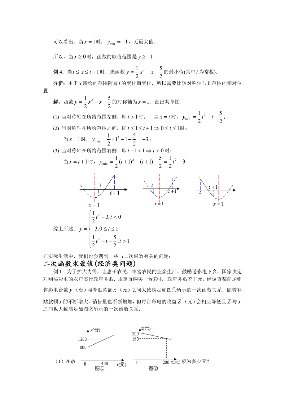 二次函数的最值问题总结.doc_第2页