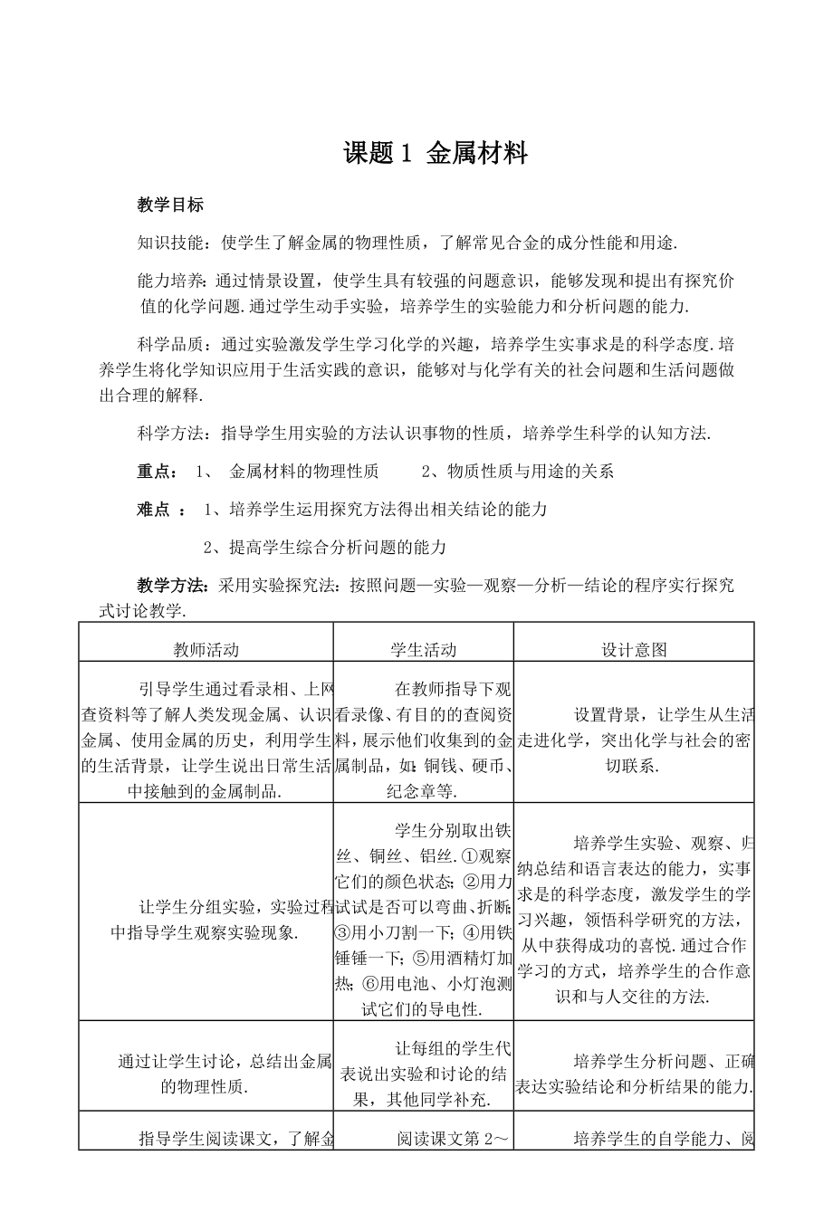 初三化学下册教案正式版.doc_第1页