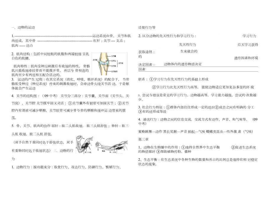 人教版八年级生物上册知识点总结.docx_第3页