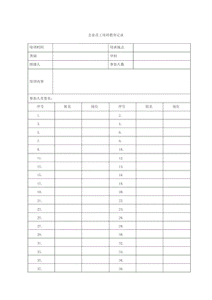 企业员工培训教育记录.docx