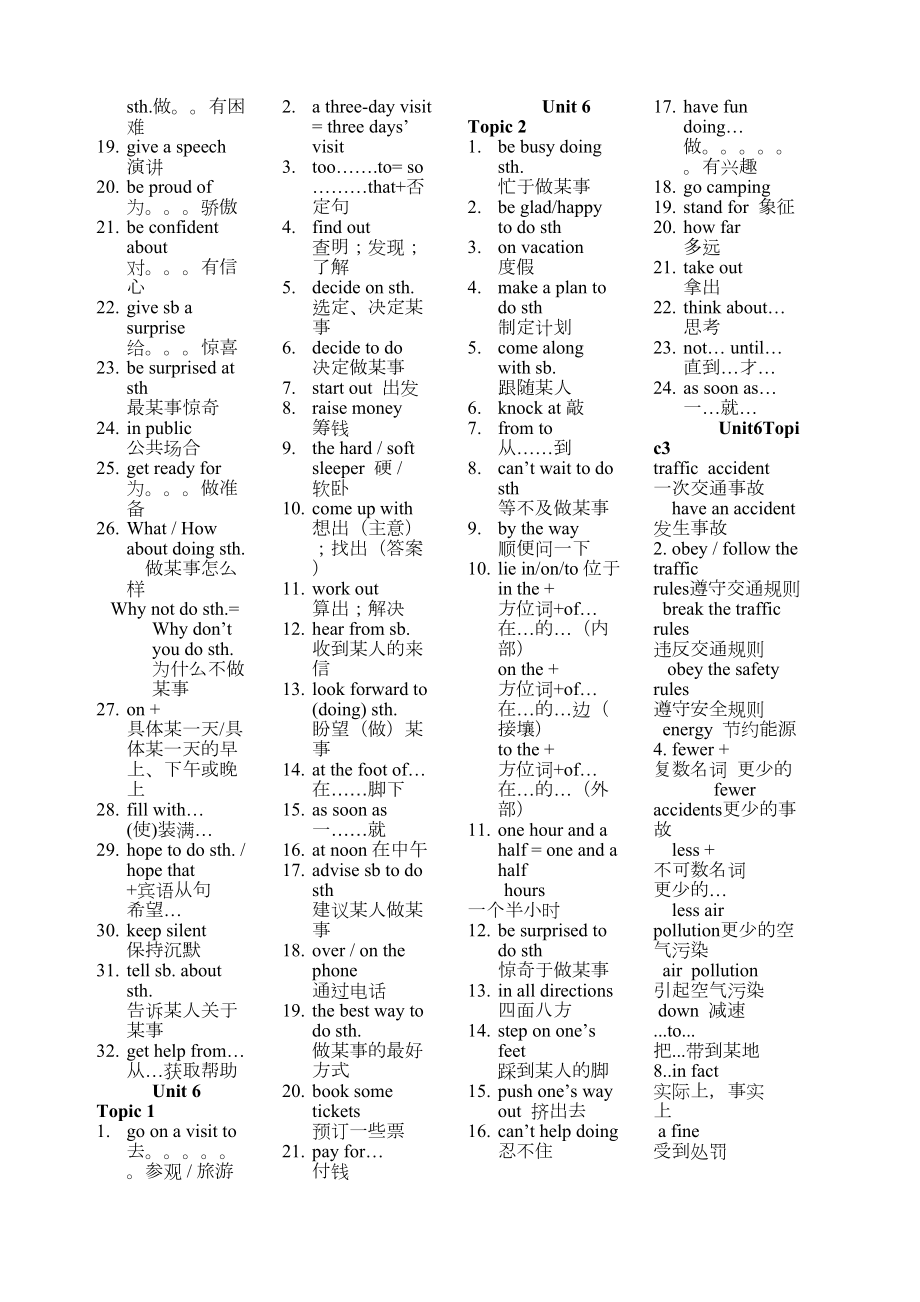 仁爱版八年级英语下册短语汇总.docx_第3页