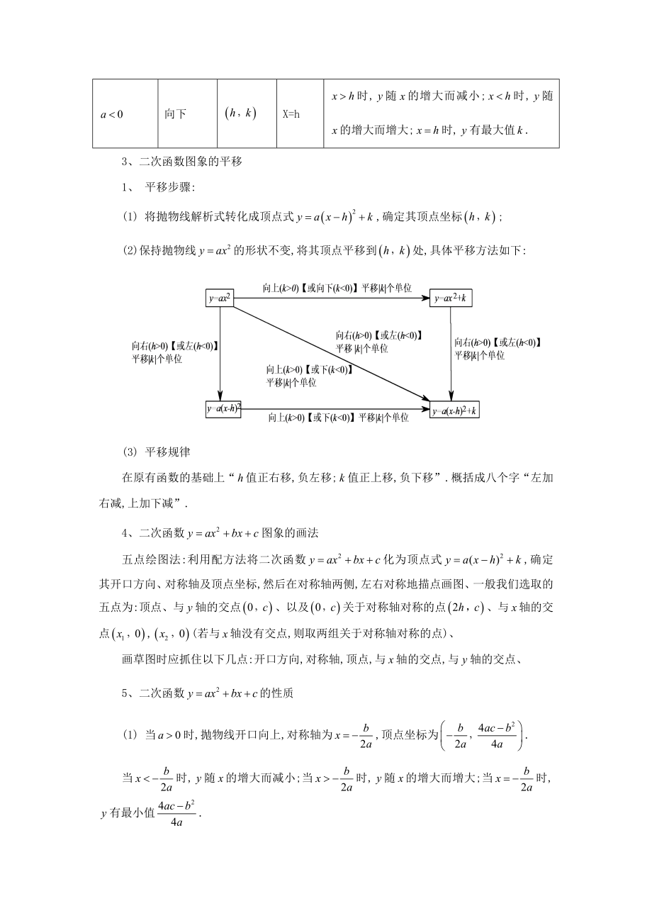 九年级数学上册22二次函数复习教案.doc_第3页