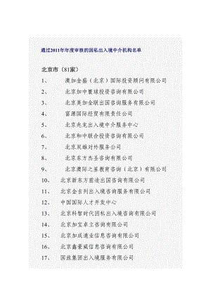 通过审核的移民公司.doc