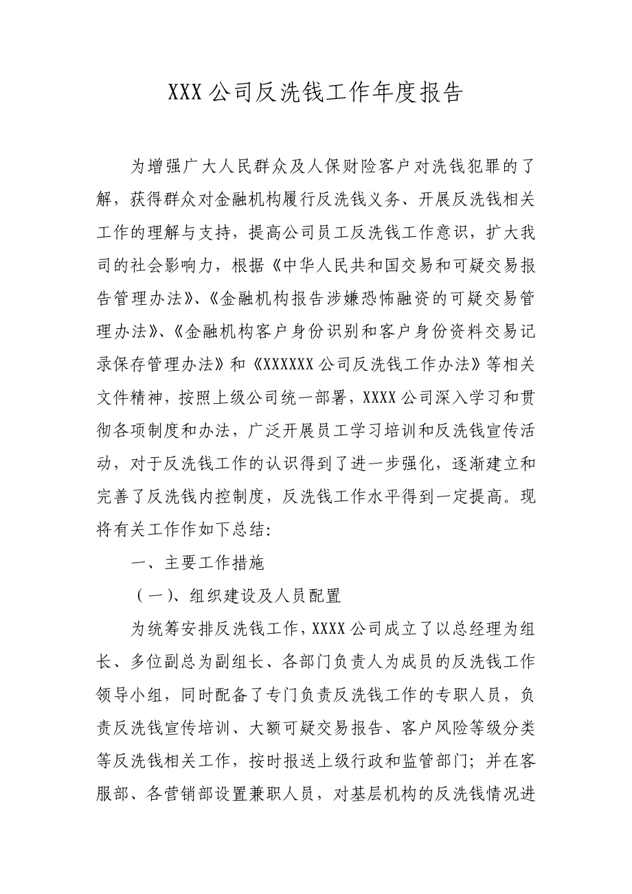 公司反洗钱工作报告.doc_第1页