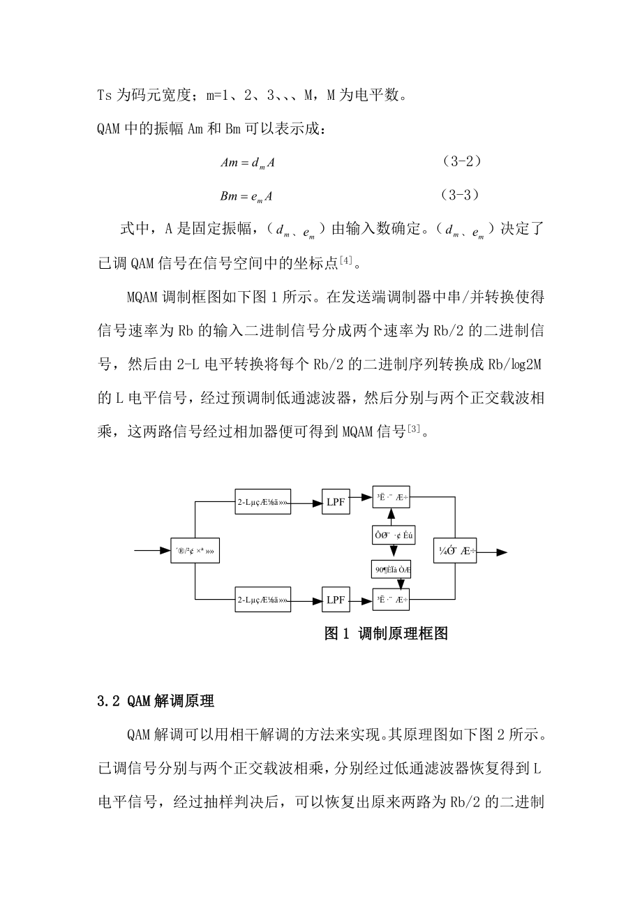 正交幅度调制通信系统仿真设计毕业设计论文.doc_第3页