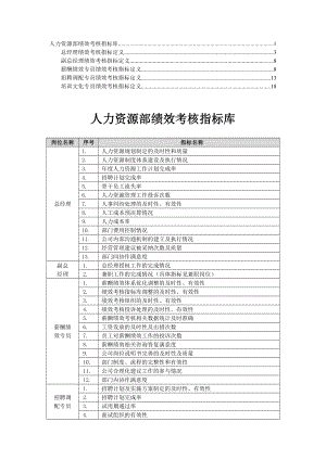 人力资源部指标库.doc