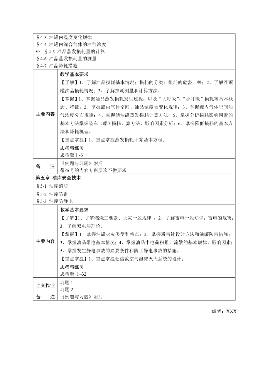 油库设计与管理——教学基本要求.doc_第3页