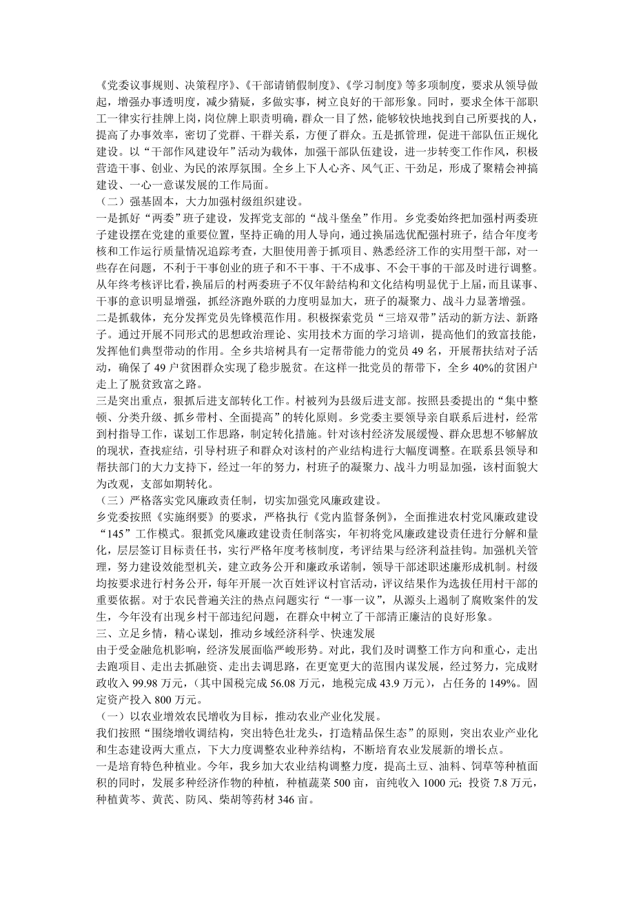 乡党委政府工作总结及计划.doc_第2页