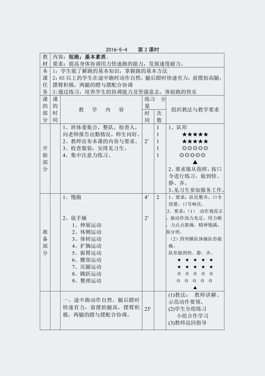 初中七年级体育-初一体育课全套教案.docx_第3页