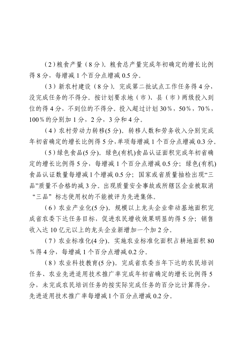 全省农委系统工作考评实施方案.doc_第3页