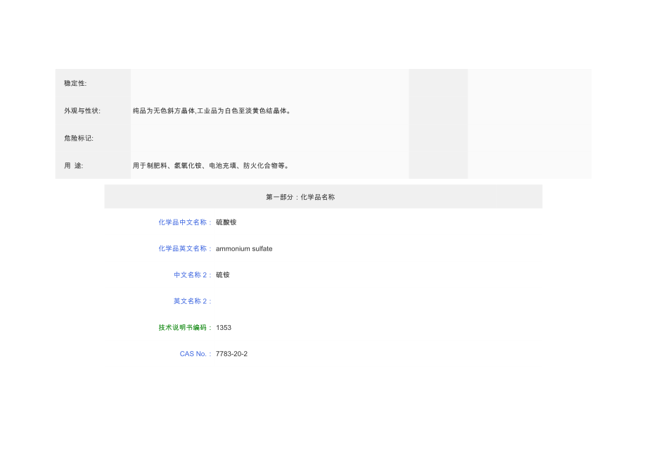 硫酸铵安全技术说明书.doc_第2页