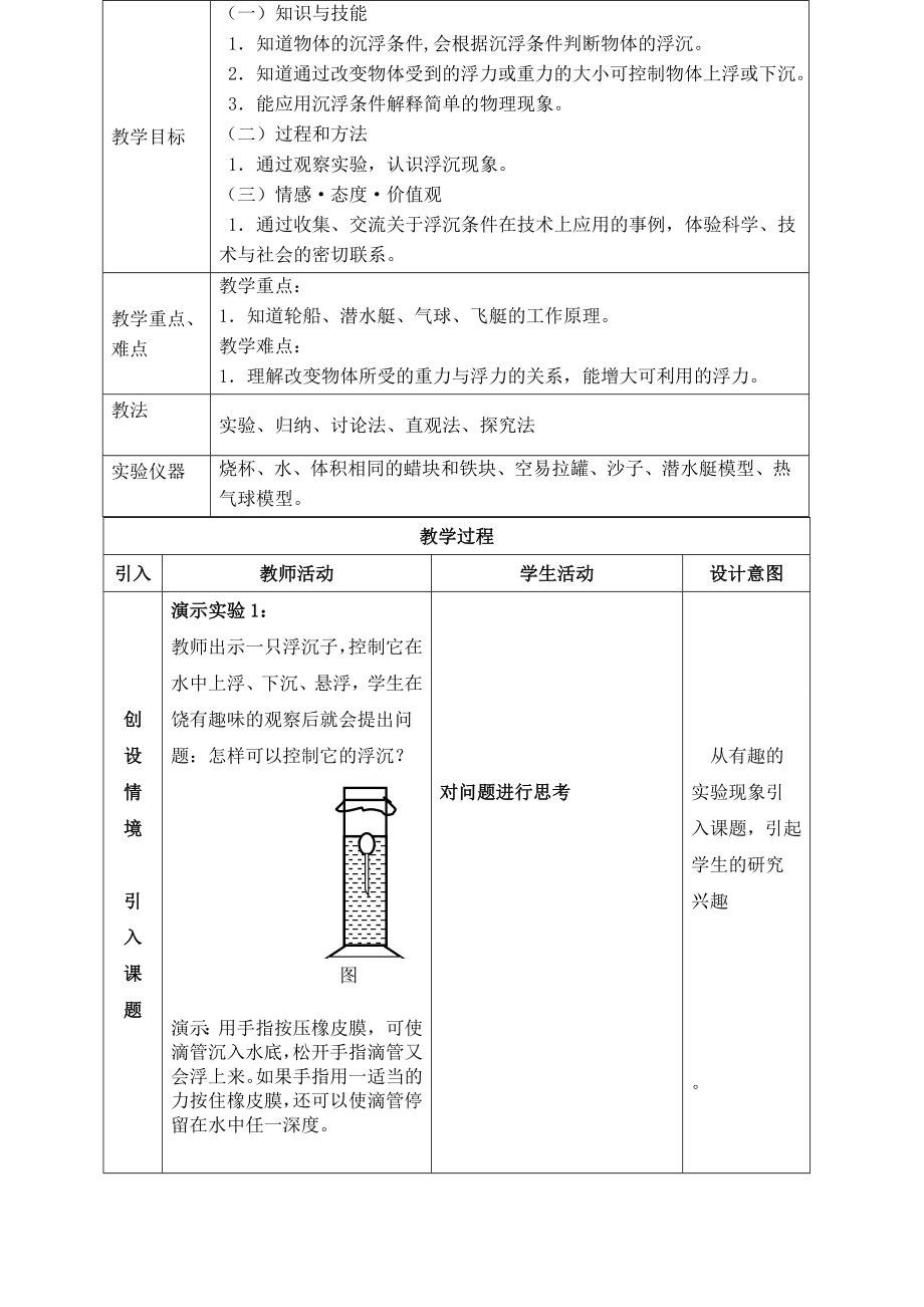 物体的浮沉条件与应用.doc_第2页