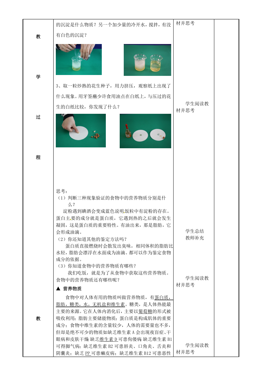 初中七年级生物上册《饮食与营养》名师精选教案-苏科版.doc_第2页