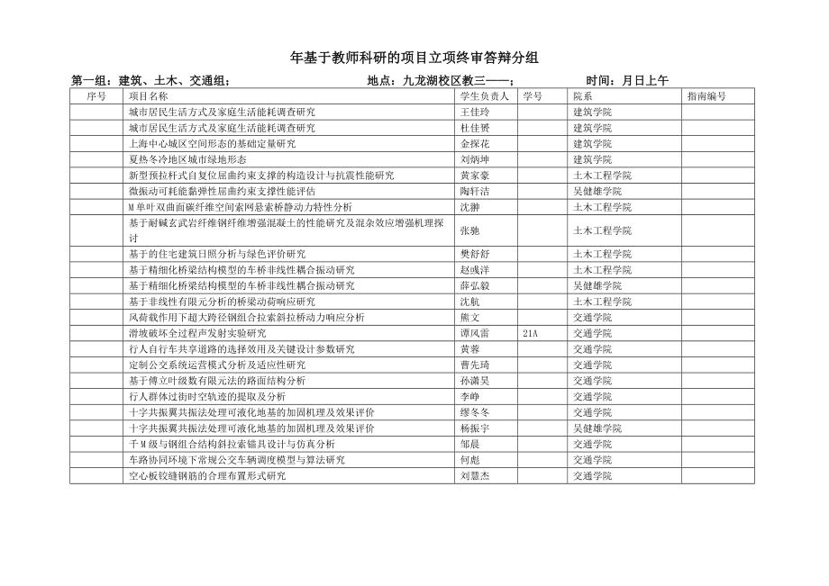 年基于教师科研的srtp立项终审答辩分组.doc_第2页