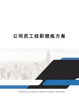 公司员工挂职锻炼方案.docx