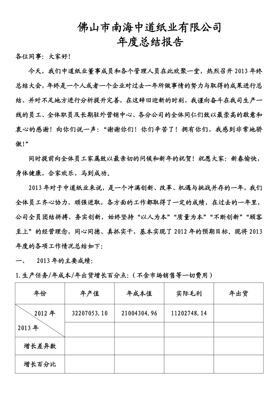 公司副总经理终总结大会报告.doc_第1页