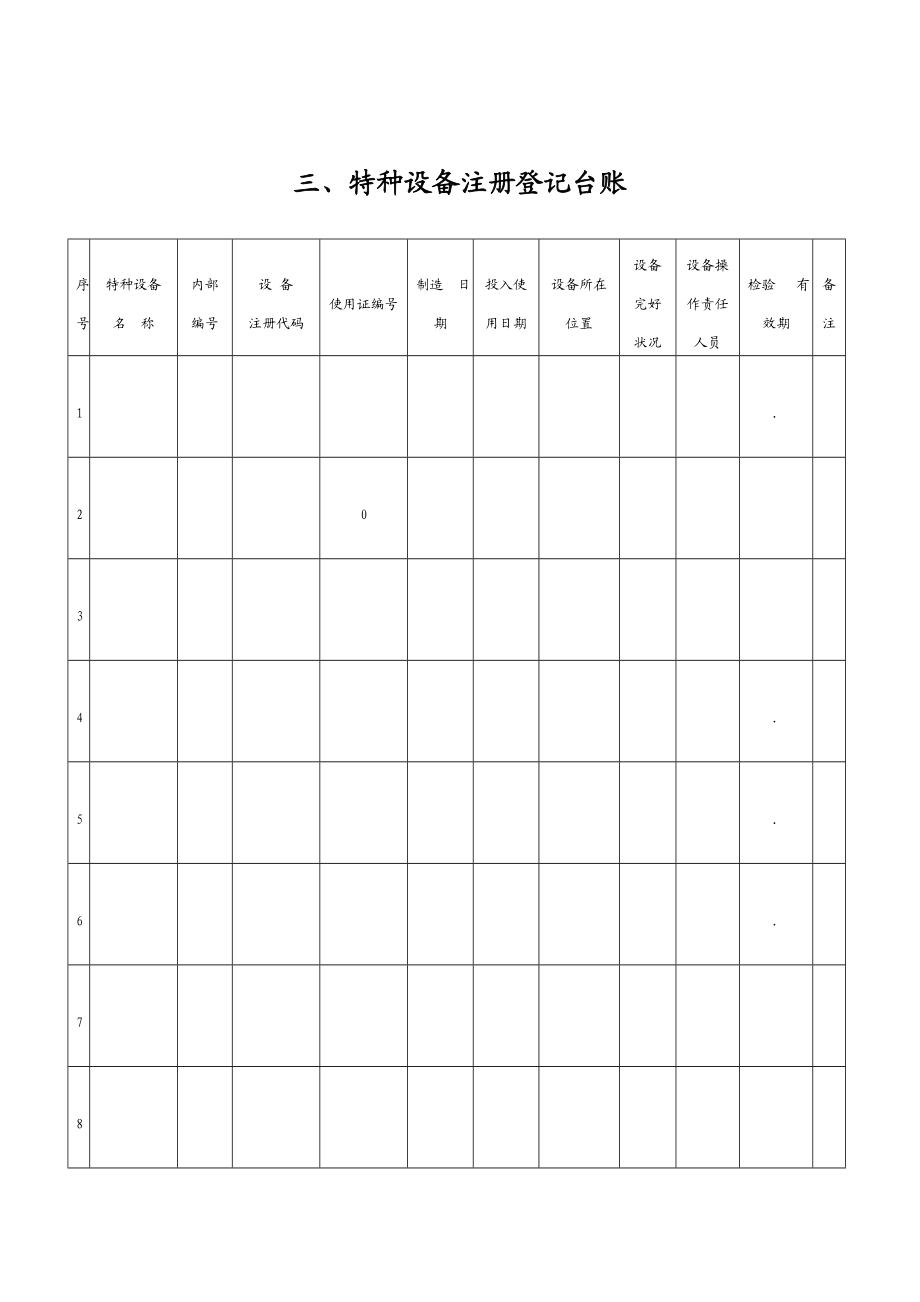 特种设备台账模板（精品） .doc_第3页