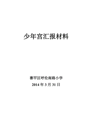 [word下载]少宫汇报材料.doc