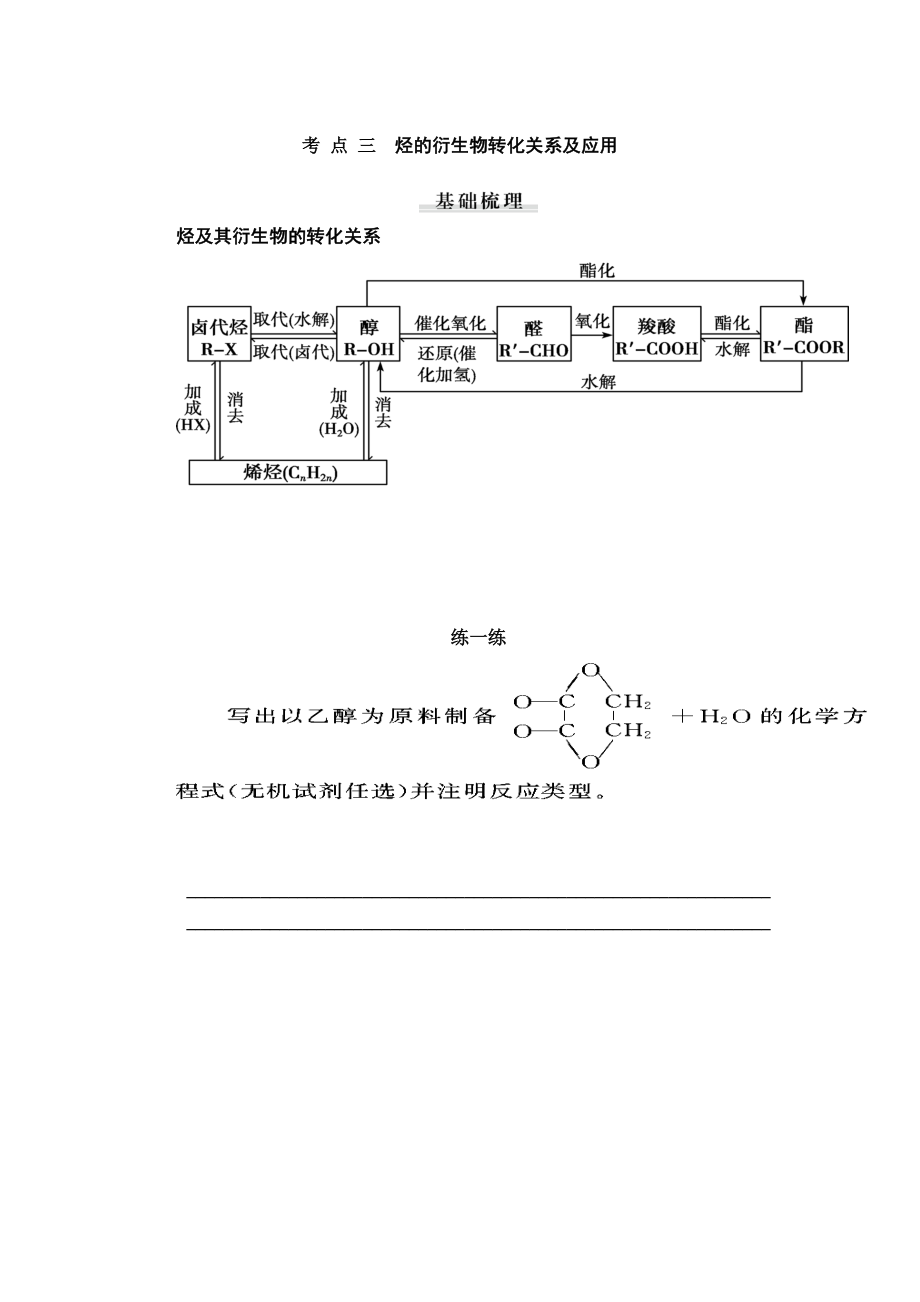 烃的衍生物----无答案---网课.doc_第1页