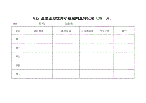 互爱互助优秀小组组间互评记录.doc