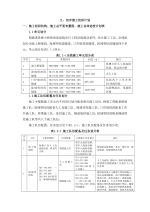 拱北隧道初步施工组织计划.doc