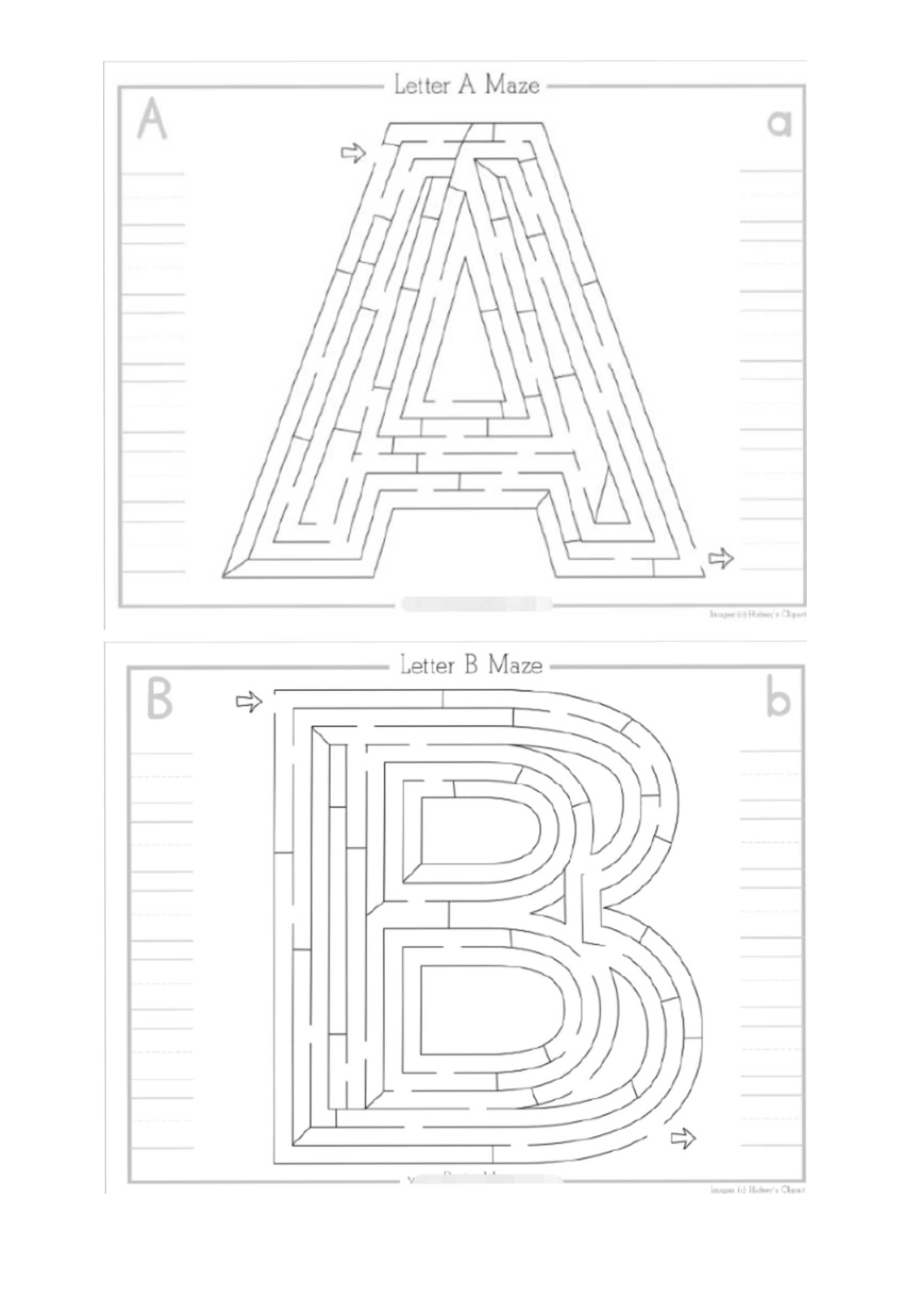 儿童早教专注力训练二十六个字母迷宫大冒险训练打印版.docx_第1页