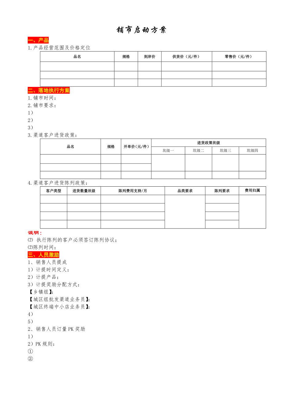 铺市方案模板3333.doc_第1页