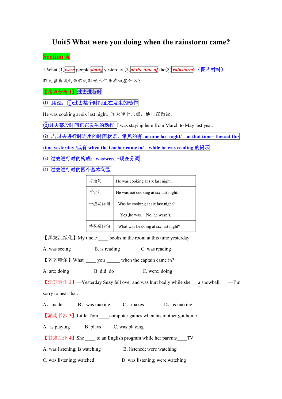 八年级英语下册UNIT5知识点详解练习.doc_第1页