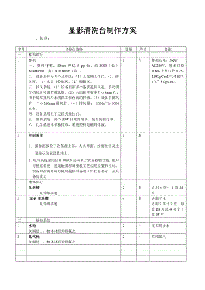 显影清洗台制作方案.doc