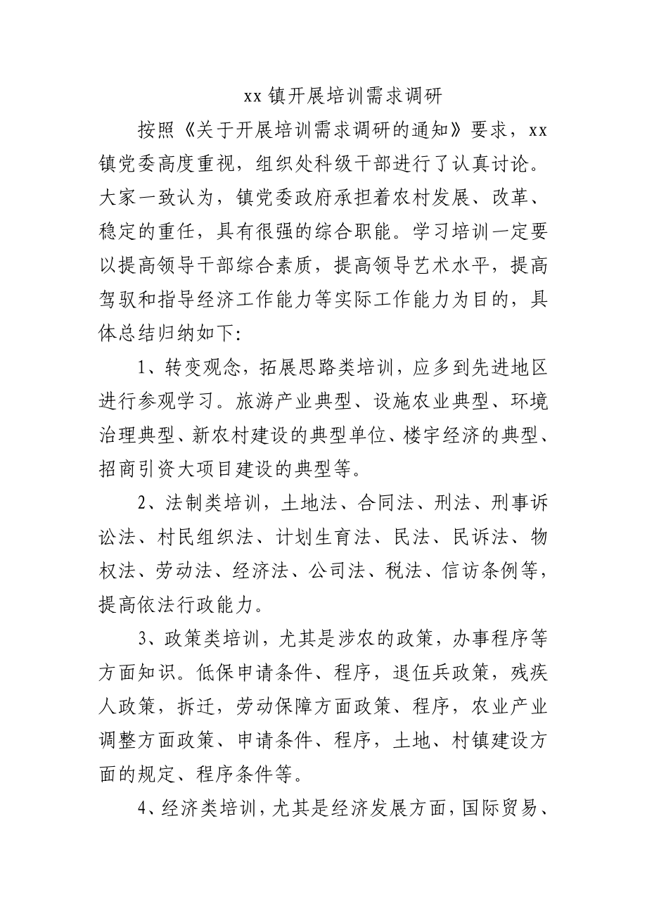 关于开展培训需求调研的总结.doc_第1页