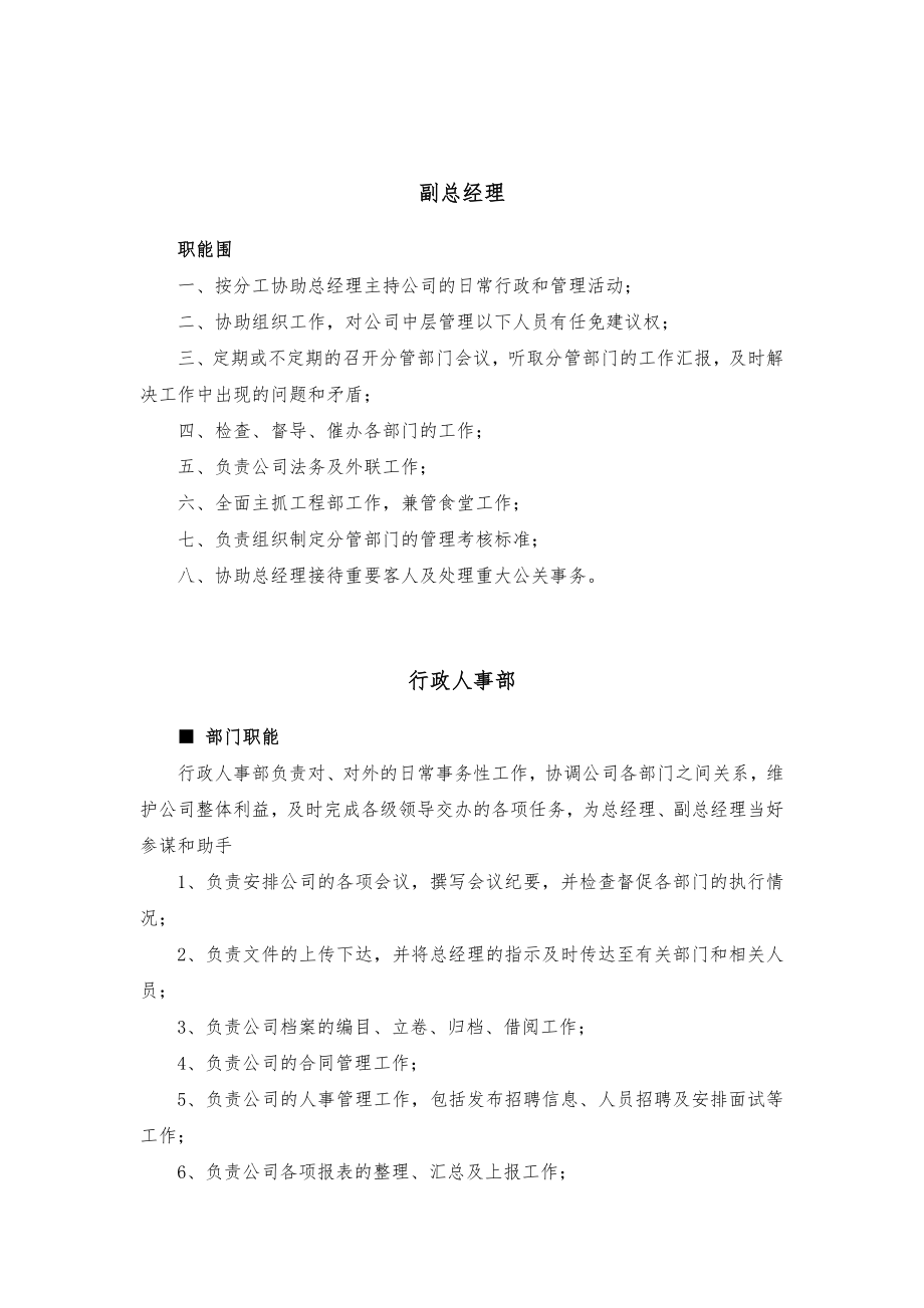 公司职能部门及岗位职责说明.docx_第2页