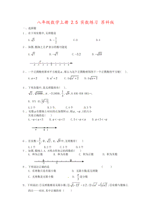 八年级数学上册-2.5-实数练习-苏科版.doc