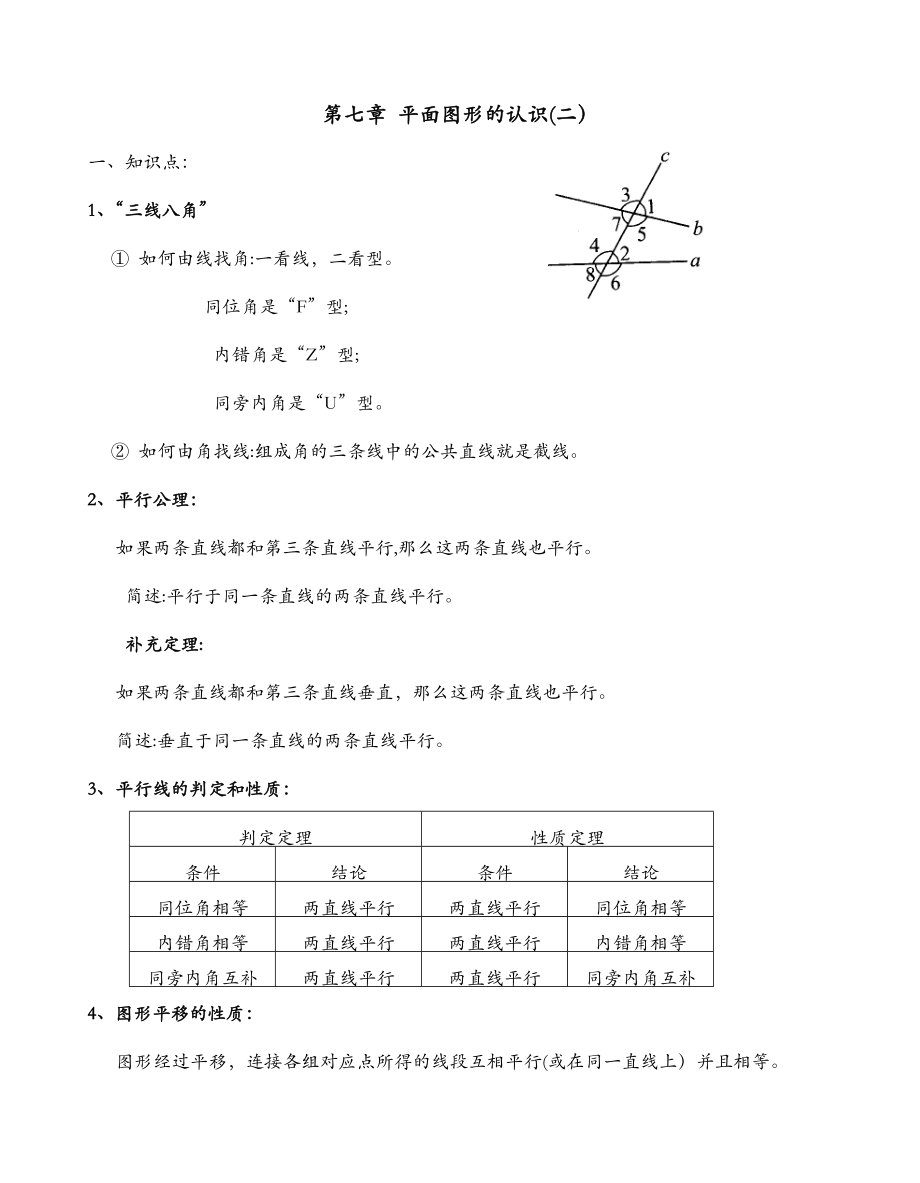 苏科版七下数学知识点总结.doc_第1页