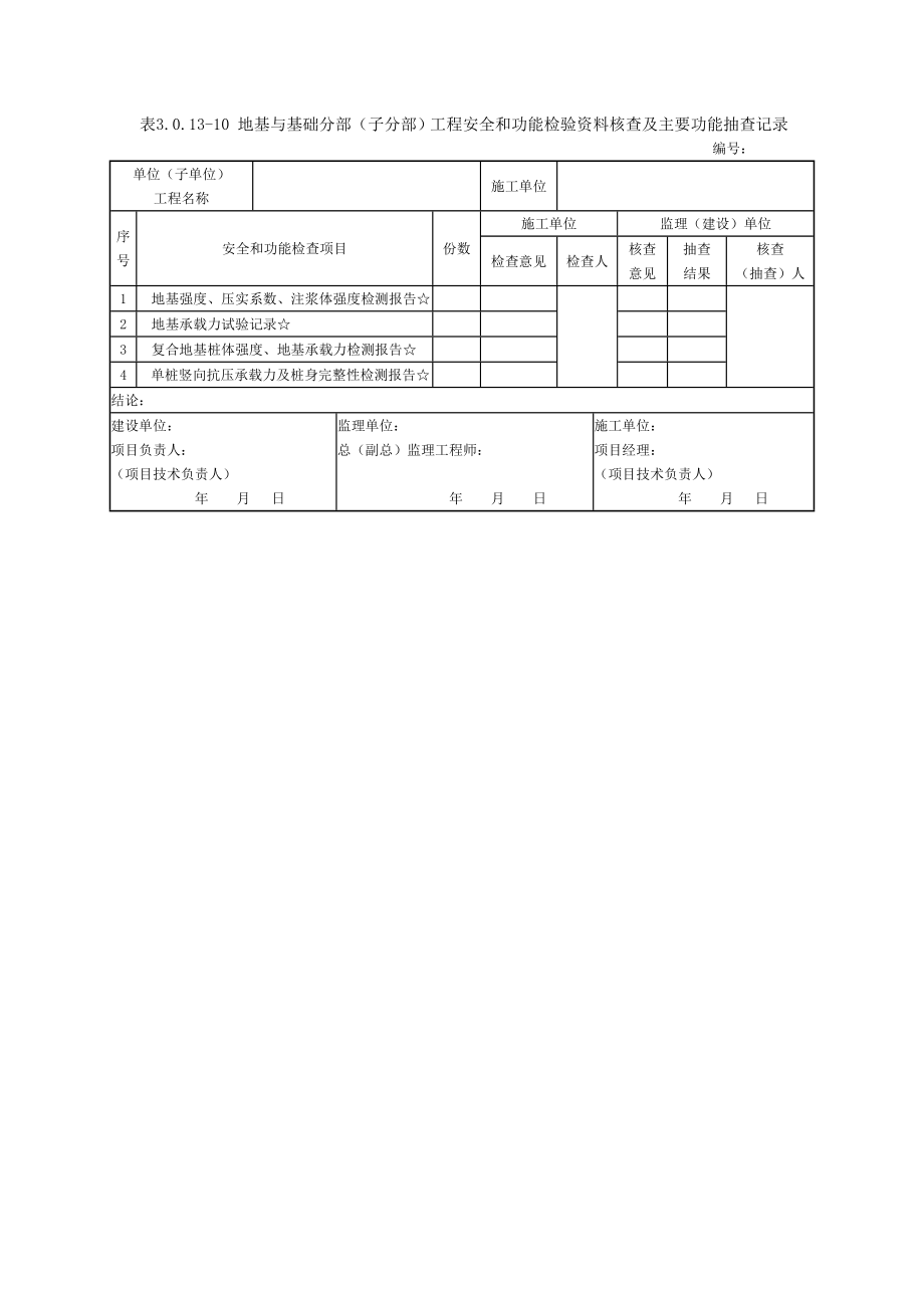 分部工程安全和功能检验资料核查及主要功能抽查记录.doc_第1页