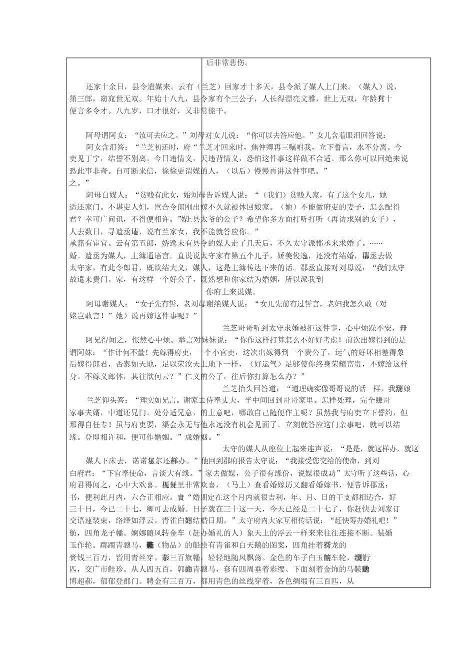 《孔雀东南飞》原文与译文对照.doc_第3页